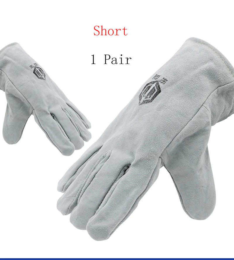 Heat Resistant Glove - ถุงมือเชื่อม ถุงมือทำงานอเนกประสงค์ ทนความร้อน Mig/Tig Welder/BBQ ถุงมือหนังวัวนุ่ม