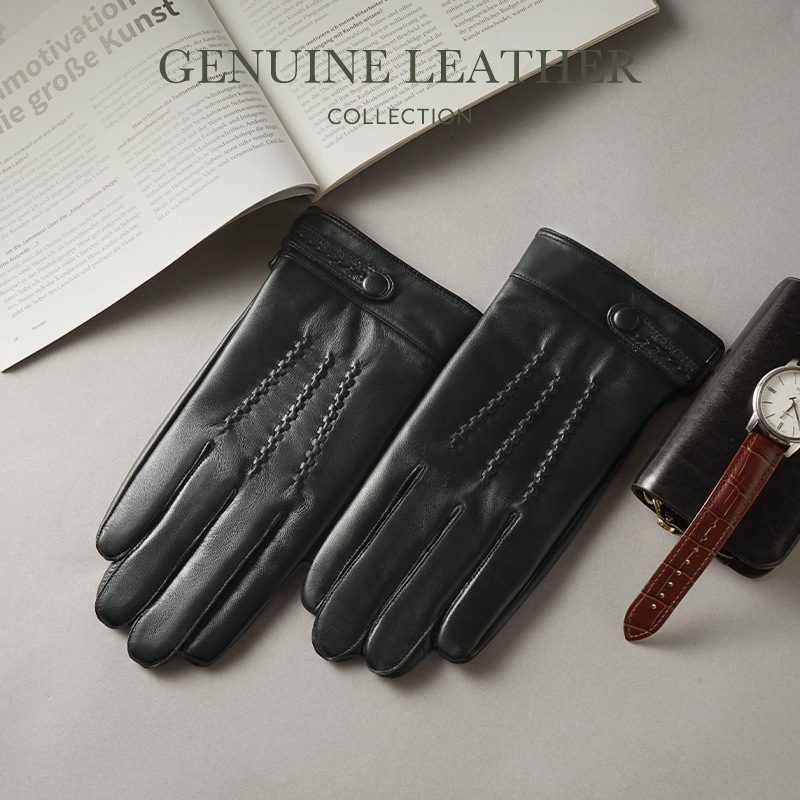 ถุงมือหนังแกะแท้สำหรับผู้ชาย บ - Leather Driving Glove บทวิจารณ์และราคา