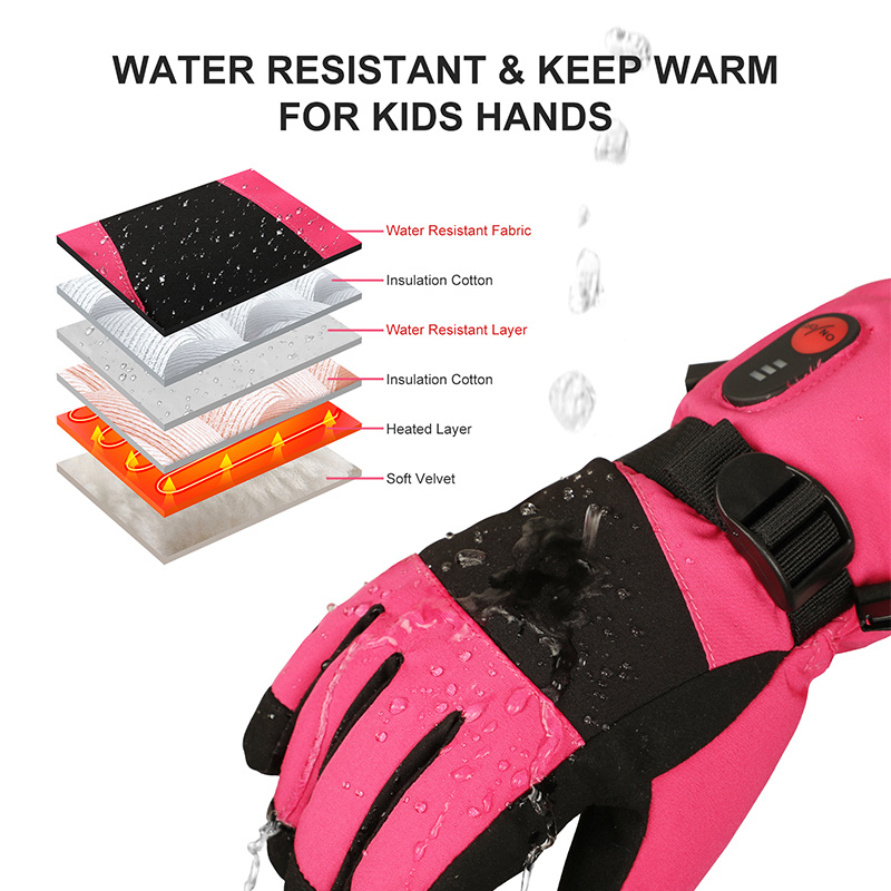 ถุงมือทำความร้อนสำหรับเด็ก รุ่ - Ski Glove Waterproof บทวิจารณ์และราคา