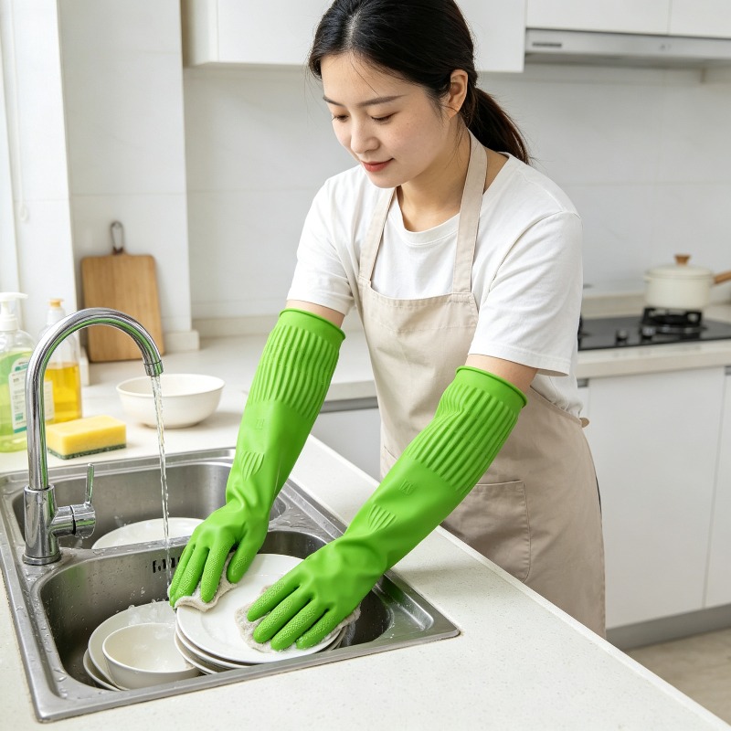 ถุงมือซิลิโคนสำหรับล้างจาน 1 ค - Dish Glove Rubber บทวิจารณ์และราคา