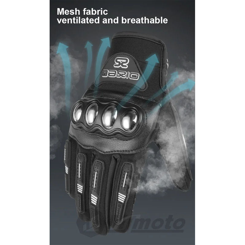 ถุงมือขี่มอเตอร์ไซค์ MX ระบายอ - Motorcycle Glove Knuckle บทวิจารณ์และราคา