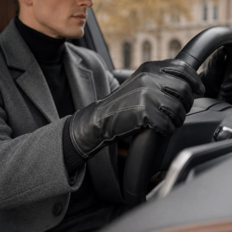 ถุงมือหนัง PU กันความร้อนสำหรั - Leather Driving Glove บทวิจารณ์และราคา