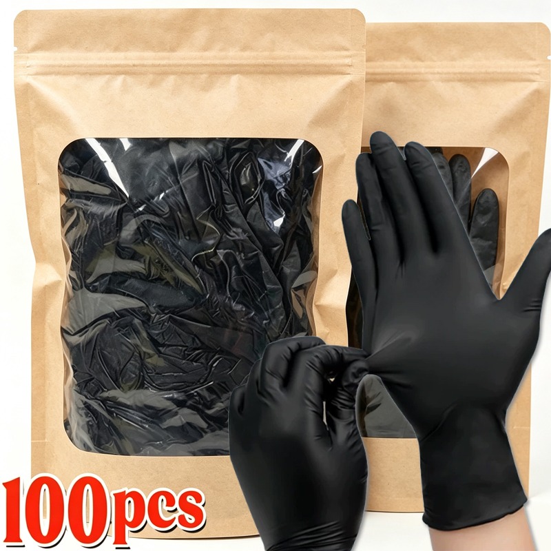 1/100 ชิ้นถุงมือสีดำแบบใช้แล้ว - Latex Disposable Glove บทวิจารณ์และราคา